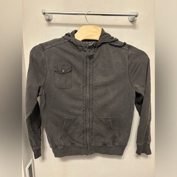 Carbon 2 Cobalt Hoodie Heavyweight Jacket Workwear Mens Medium Slate Gray Chunky - Picture 1 of 9